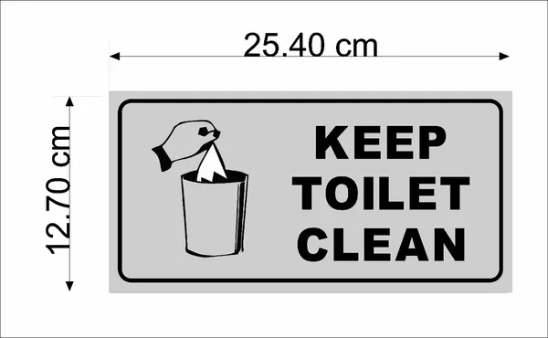 White_Keep_Toilet_Clean_Foam_Sign_Board_For_Bathroom_Hygiene_Waterproof_&_Durable_With_Adhesive_Back_For_Home,_Office_&_Public_Use_(Pack_Of_1)
