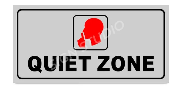 White_Heavy_Duty_Foam_Sheet_Sign_Board_Quiet_Zone_Printed_Design_Ideal_For_Office,_Factory,_Hospital,_And_Public_Places_(Pack_Of_2)