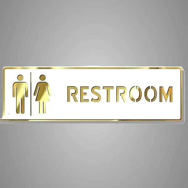 Rectangle_Restroom_Premium_White_&_Golden_Finish_Acrylic_Restroom_Door_Sign_10_X_3_Inch_Easy_Mount_Self-Adhesive_Tape_Signage_For_Hotel,_Office,_Corporate,_Business,_Resort_&_Society