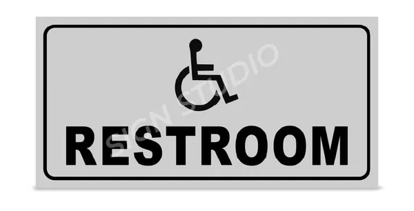 White_Accessible_Restroom_Foam_Sign_With_Wheelchair_Icon_Waterproof_&_Durable_Toilet_Sign_Board_For_Disabled-Friendly_Toilets_(Pack_Of_1)
