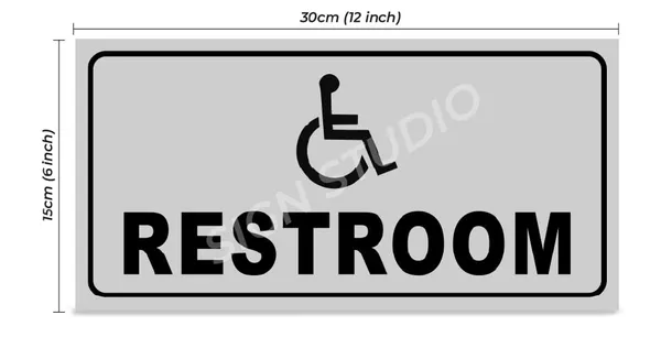White_Accessible_Restroom_Foam_Sign_With_Wheelchair_Icon_Waterproof_&_Durable_Toilet_Sign_Board_For_Disabled-Friendly_Toilets_(Pack_Of_1)