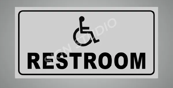 White_Accessible_Restroom_Foam_Sign_With_Wheelchair_Icon_Waterproof_&_Durable_Toilet_Sign_Board_For_Disabled-Friendly_Toilets_(Pack_Of_2)