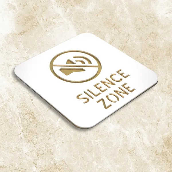 Silent_Zone_Premium_White_Gold_Finish_Acrylic_Silent_Zone_Door_Sign_Easy_Mount_Self-Adhesive_Tape_Signage_For_Hotel,_Office,_Resort,_Society,_Corporate,_Business_&_Hospital
