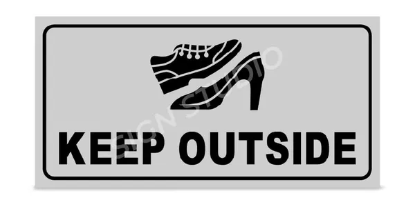 White_Please_Keep_Shoes_Outside_Sign_For_Home,_Office_&_Shop_Durable_&_Waterproof_Foam_Door_Sign_(With_Adhesive_Tape)_(Pack_Of_1)