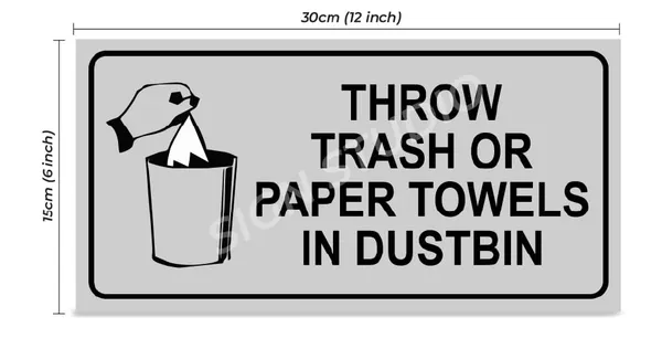 White_Heavy_Duty_Foam_Sheet_Sign_Board_Throw_Trash_Printed_Design_Ideal_For_Office,_Factory,_Hospital,_And_Public_Places_(Pack_Of_1)