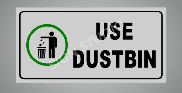 Patel Corporation White Use Dustbin Foam Sign Board For Cleanliness ...
