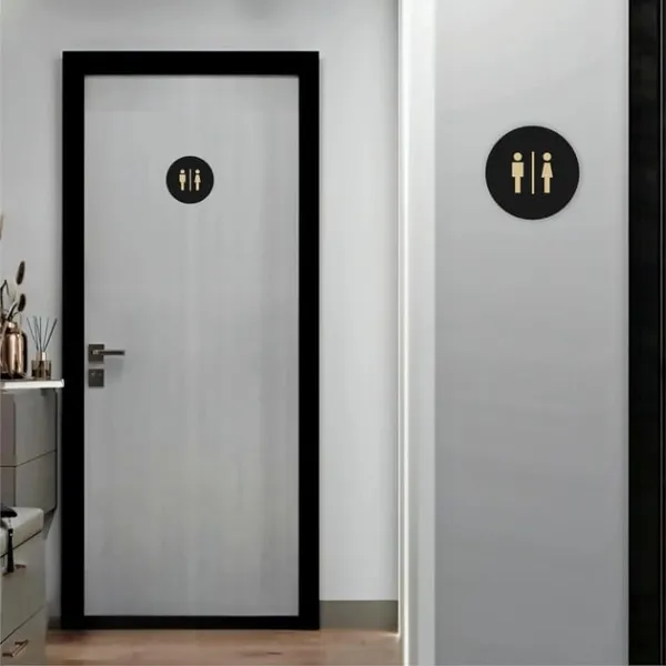 Black_Washroom_Sign_Board_Premium_Golden_Black_Acrylic_Round_Door_Sticker,_Self-Adhesive_Signage_For_Office,_Hotel,_Restaurant,_Cafe,_Business,_Store_&_Shop_Use_(Black)