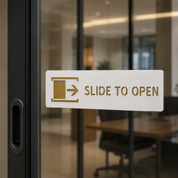 Slide_To_Open_Premium_White_Gold_Finish_Acrylic_Slide_To_Open_Door_Sign_Easy_Mount_3M_Self-Adhesive_Tape_Signage_For_Hotel,_Office,_Resort,_Society,_Corporate,_Business_&_Hospital