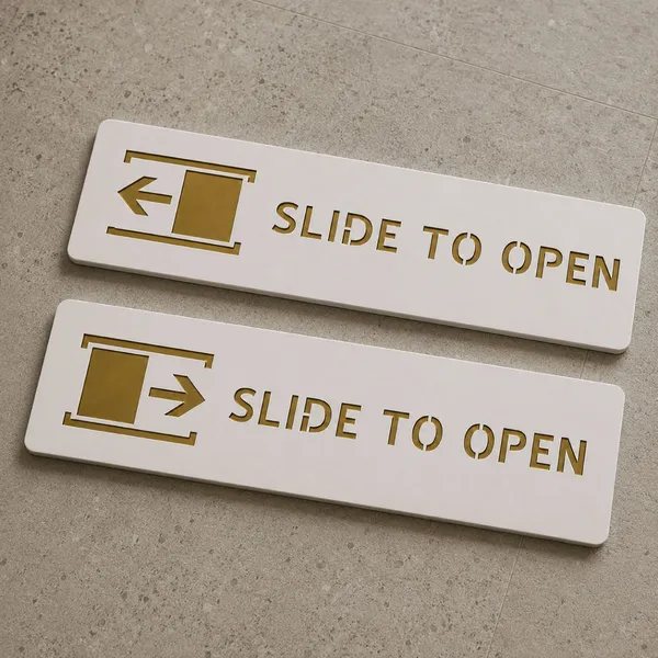 Slide_To_Open_Premium_White_Gold_Finish_Acrylic_Slide_To_Open_Door_Sign_Easy_Mount_3M_Self-Adhesive_Tape_Signage_For_Hotel,_Office,_Resort,_Society,_Corporate,_Business_&_Hospital