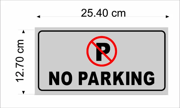 White_No_Parking_Foam_Sign_Board_For_Gate,_Wall_&_Outdoor_Use_Waterproof_&_Durable_With_Adhesive_Back_(Pack_Of_2)
