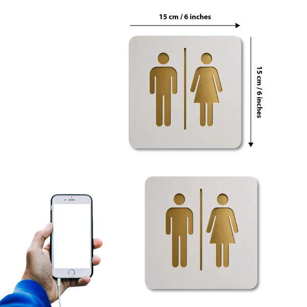 Square_Restroom_Premium_White_Gold_Finish_Acrylic_Restroom_Door_Sign_Easy_Mount_Self-Adhesive_Tape_Signage_For_Hotel,_Office,_Resort,_Society,_Corporate,_Business_&_Hospital