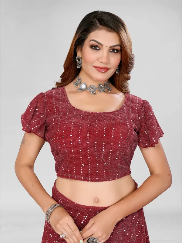 Two-Tone_Ruffle_Saree_in_Portrait_Moonlight_Fabric_with_Mirror_Work_&_Crush_Detail