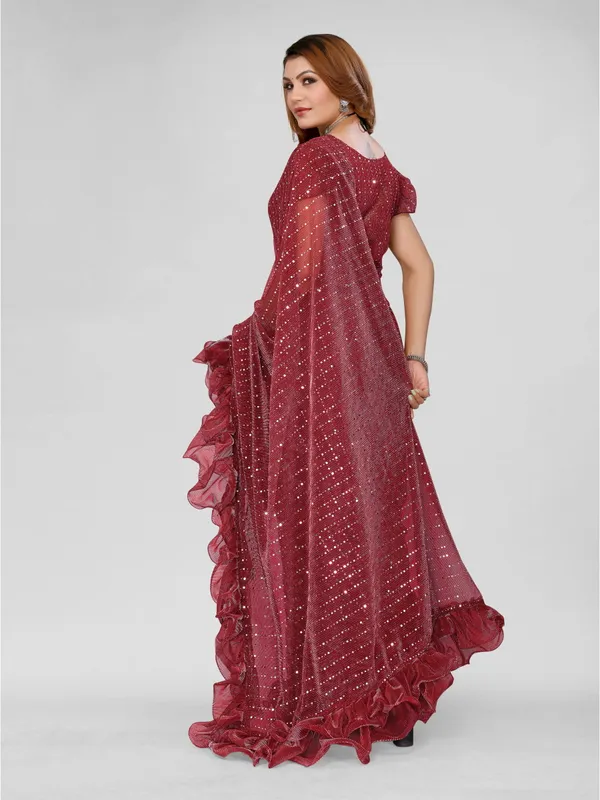 Two-Tone_Ruffle_Saree_in_Portrait_Moonlight_Fabric_with_Mirror_Work_&_Crush_Detail
