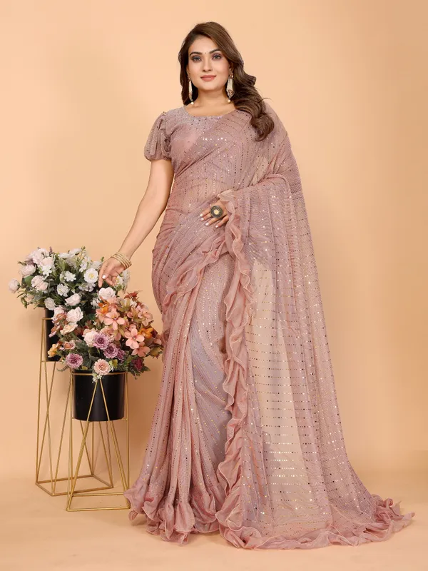 Two-Tone_Ruffle_Saree_in_Portrait_Moonlight_Fabric_with_Mirror_Work_&_Crush_Detail