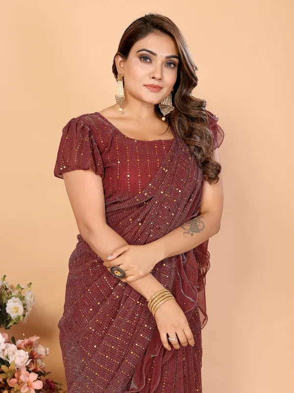 Two-Tone_Ruffle_Saree_in_Portrait_Moonlight_Fabric_with_Mirror_Work_&_Crush_Detail