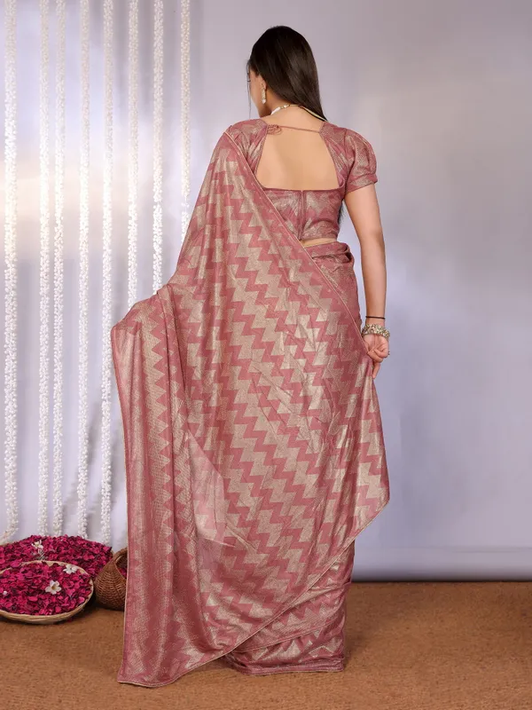 Subtle_Spark:_Soft_Touch_Foil_Printed_Saree_With_Blouse_Piece
