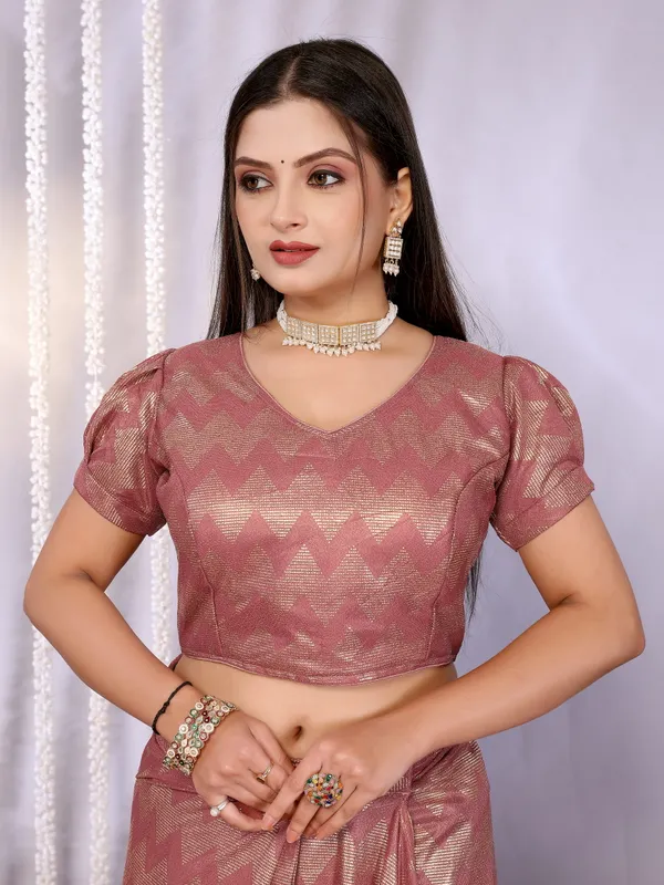 Subtle_Spark:_Soft_Touch_Foil_Printed_Saree_With_Blouse_Piece
