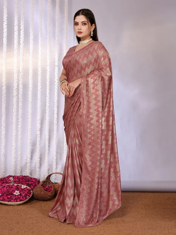 Subtle_Spark:_Soft_Touch_Foil_Printed_Saree_With_Blouse_Piece