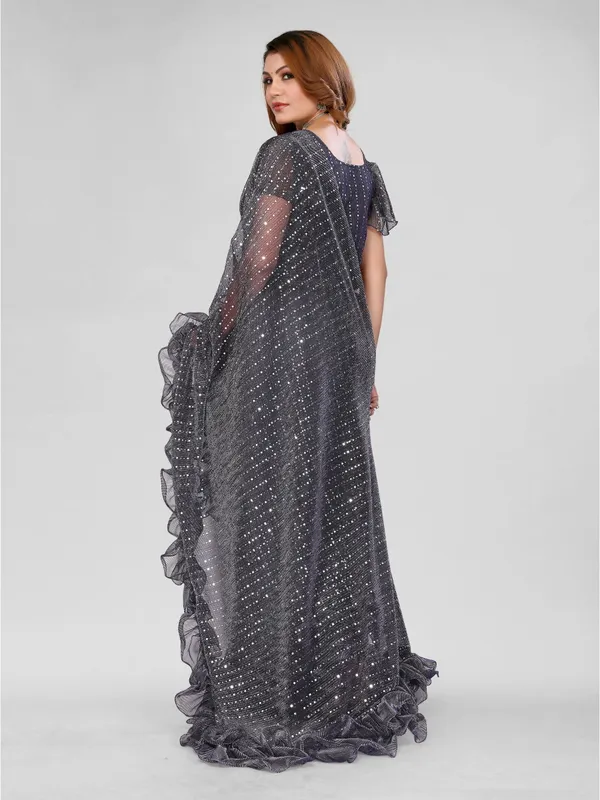Two-Tone_Ruffle_Saree_in_Portrait_Moonlight_Fabric_with_Mirror_Work_&_Crush_Detail