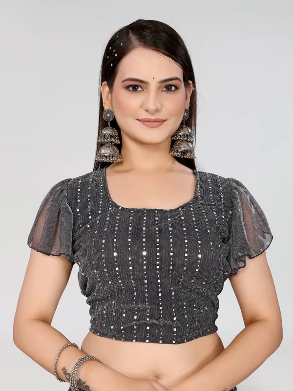 Two-Tone_Ruffle_Saree_in_Portrait_Moonlight_Fabric_with_Mirror_Work_&_Crush_Detail