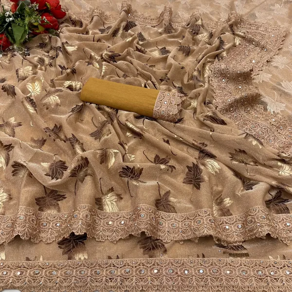 Foil_Work_Saree_in_Rich_Zari_Fabric_with_Intricate_Chemical_Lace