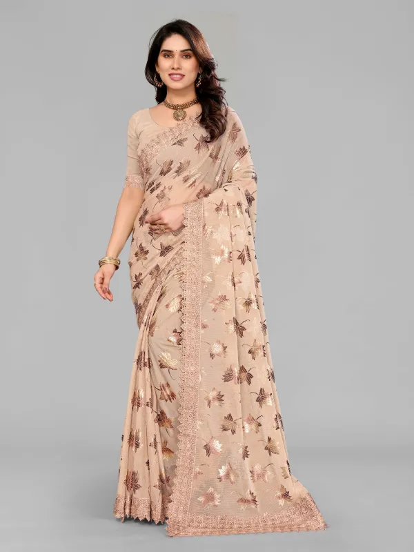 Foil_Work_Saree_in_Rich_Zari_Fabric_with_Intricate_Chemical_Lace