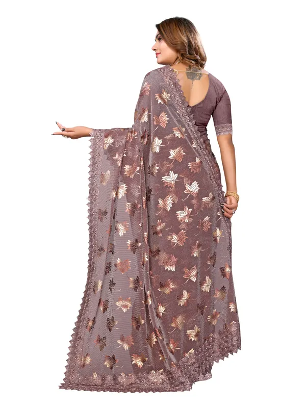 Foil_Work_Saree_in_Rich_Zari_Fabric_with_Intricate_Chemical_Lace