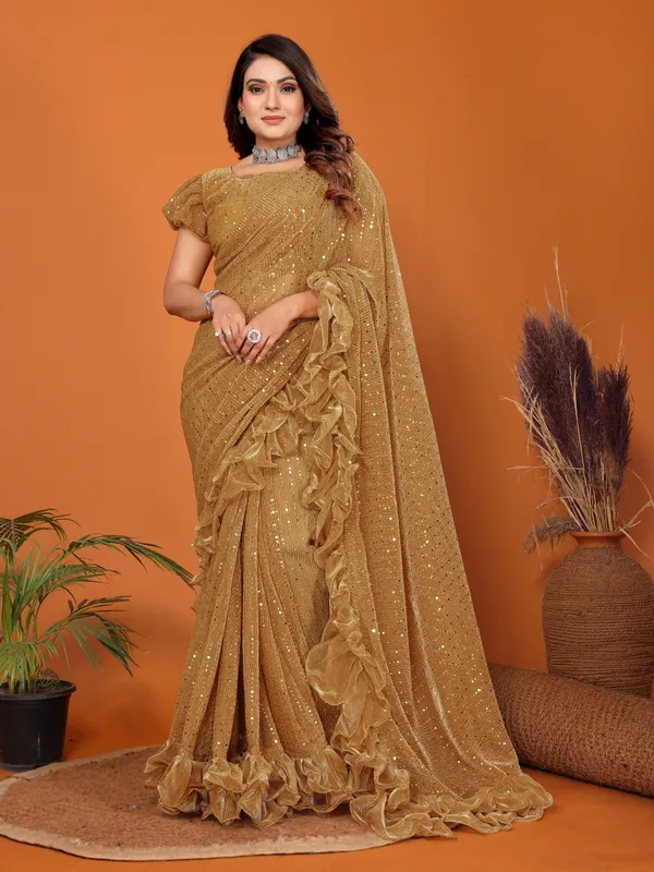 Two-Tone_Ruffle_Saree_in_Portrait_Moonlight_Fabric_with_Mirror_Work_&_Crush_Detail