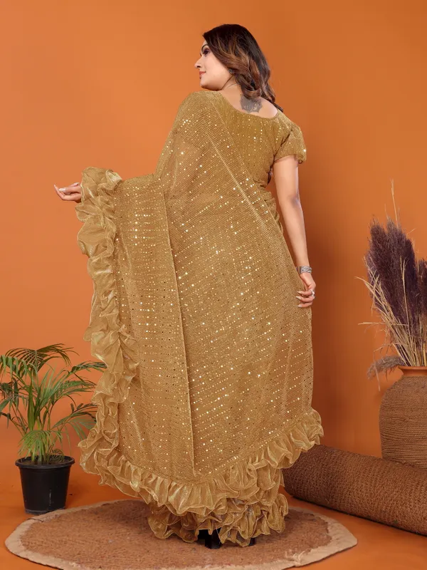 Two-Tone_Ruffle_Saree_in_Portrait_Moonlight_Fabric_with_Mirror_Work_&_Crush_Detail