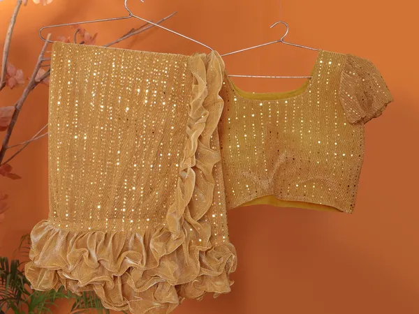 Two-Tone_Ruffle_Saree_in_Portrait_Moonlight_Fabric_with_Mirror_Work_&_Crush_Detail