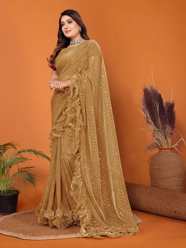 Two-Tone_Ruffle_Saree_in_Portrait_Moonlight_Fabric_with_Mirror_Work_&_Crush_Detail