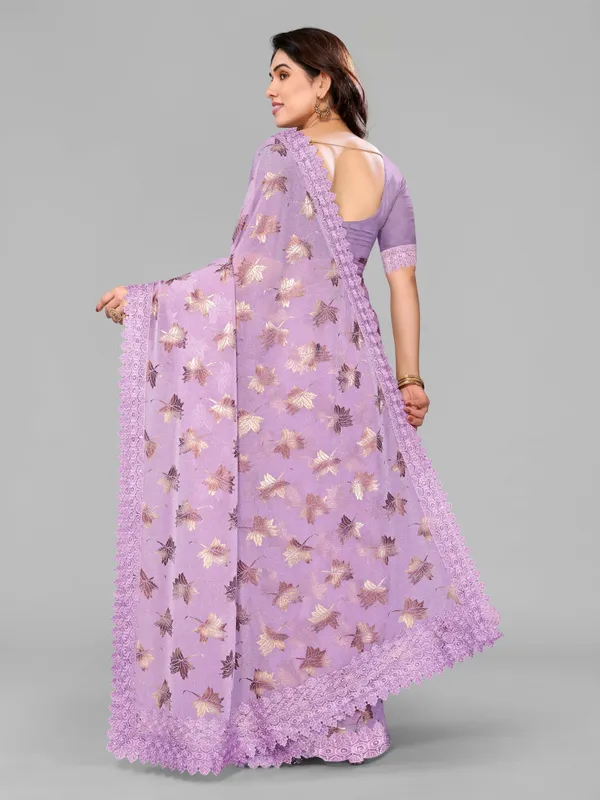 Lavender_Elegant_Design_Saree_For_Women