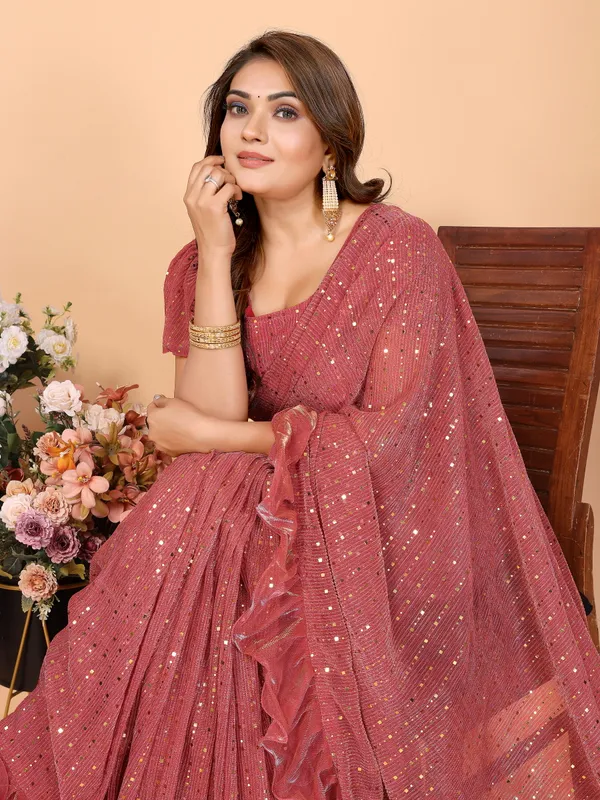 Two-Tone_Ruffle_Saree_in_Portrait_Moonlight_Fabric_with_Mirror_Work_&_Crush_Detail