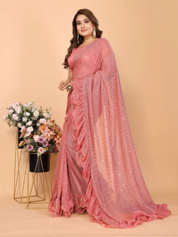 Two-Tone_Ruffle_Saree_in_Portrait_Moonlight_Fabric_with_Mirror_Work_&_Crush_Detail
