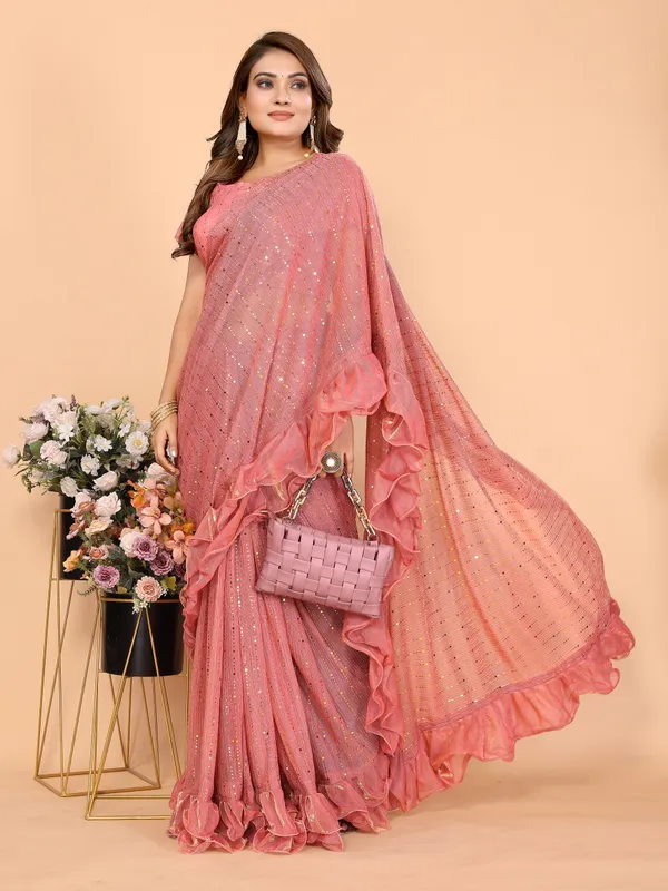 Two-Tone_Ruffle_Saree_in_Portrait_Moonlight_Fabric_with_Mirror_Work_&_Crush_Detail