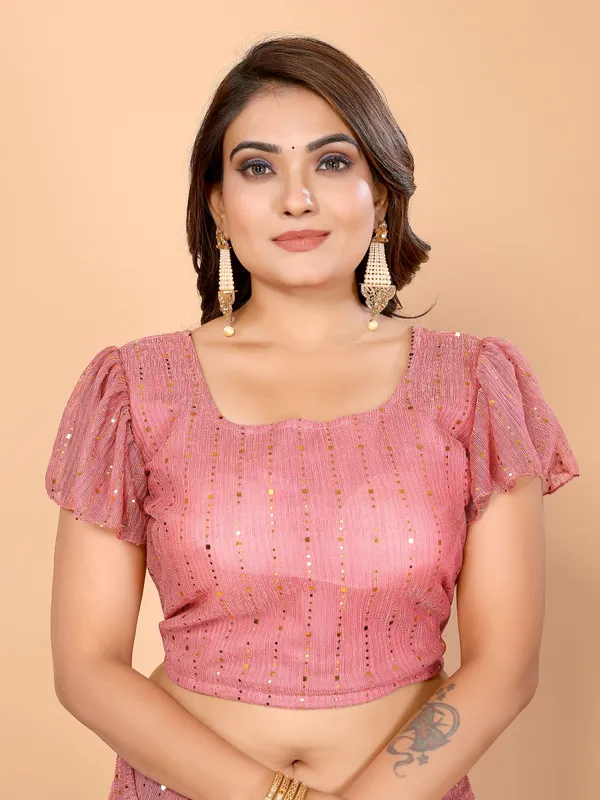 Two-Tone_Ruffle_Saree_in_Portrait_Moonlight_Fabric_with_Mirror_Work_&_Crush_Detail