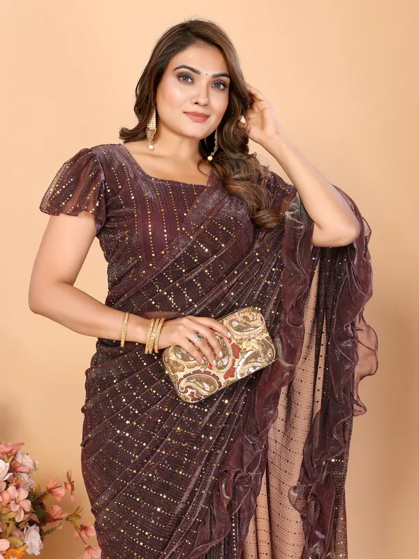 Two-Tone_Ruffle_Saree_in_Portrait_Moonlight_Fabric_with_Mirror_Work_&_Crush_Detail