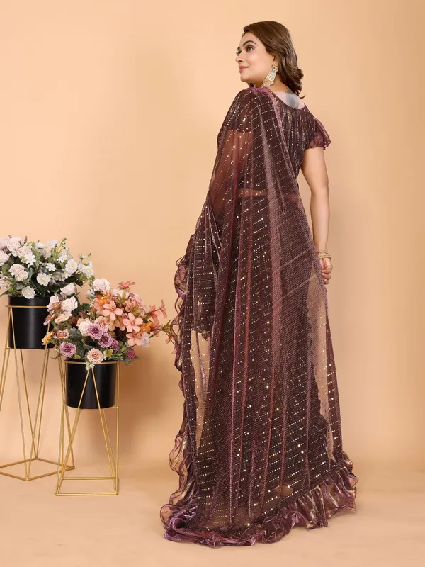 Two-Tone_Ruffle_Saree_in_Portrait_Moonlight_Fabric_with_Mirror_Work_&_Crush_Detail