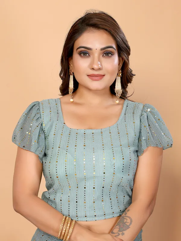 Two-Tone_Ruffle_Saree_in_Portrait_Moonlight_Fabric_with_Mirror_Work_&_Crush_Detail