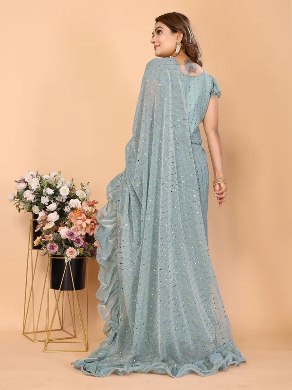 Two-Tone_Ruffle_Saree_in_Portrait_Moonlight_Fabric_with_Mirror_Work_&_Crush_Detail