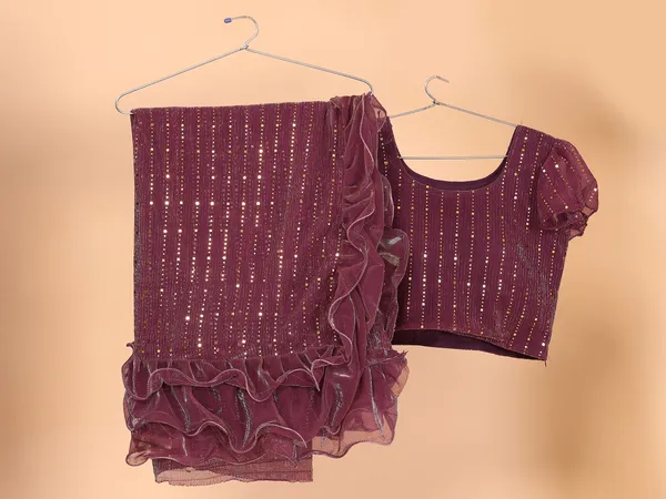 Two-Tone_Ruffle_Saree_in_Portrait_Moonlight_Fabric_with_Mirror_Work_&_Crush_Detail
