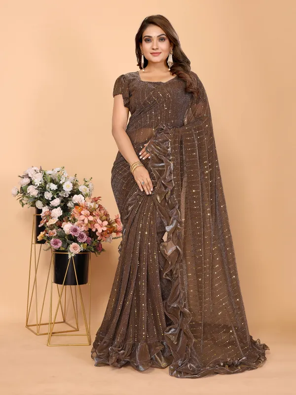 Two-Tone_Ruffle_Saree_in_Portrait_Moonlight_Fabric_with_Mirror_Work_&_Crush_Detail