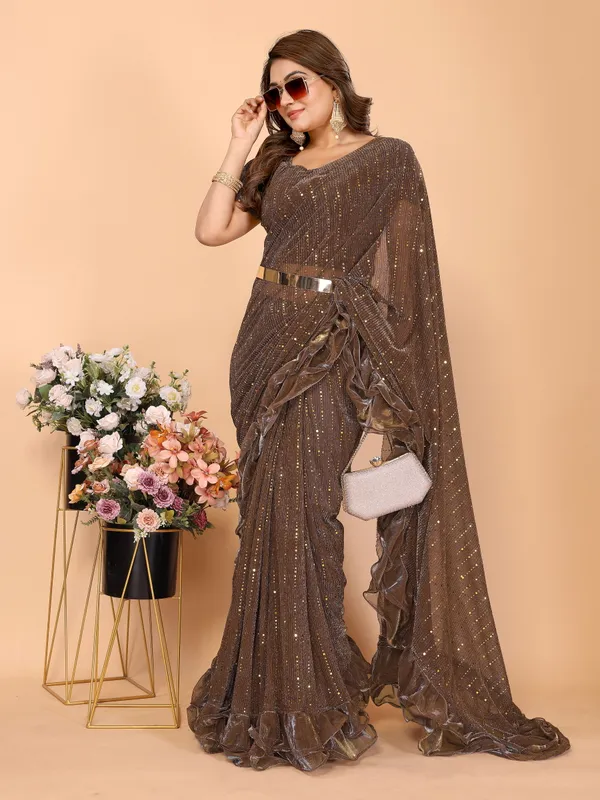 Two-Tone_Ruffle_Saree_in_Portrait_Moonlight_Fabric_with_Mirror_Work_&_Crush_Detail