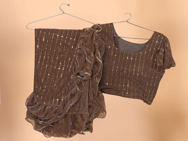 Two-Tone_Ruffle_Saree_in_Portrait_Moonlight_Fabric_with_Mirror_Work_&_Crush_Detail