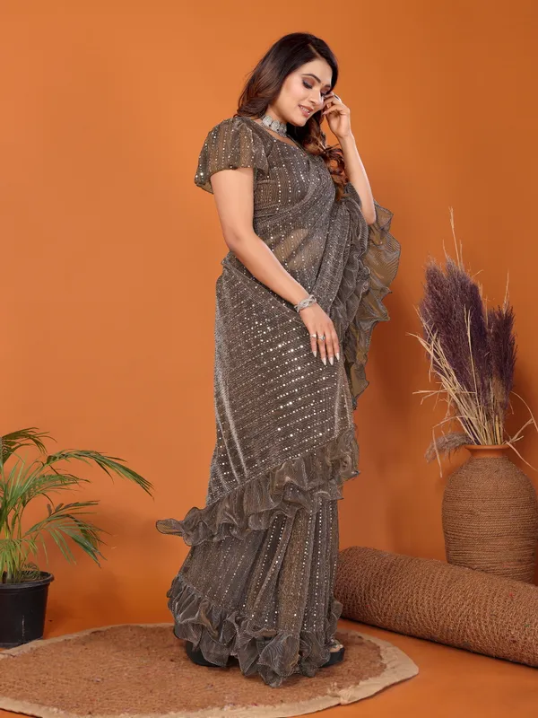 Two-Tone_Ruffle_Saree_in_Portrait_Moonlight_Fabric_with_Mirror_Work_&_Crush_Detail