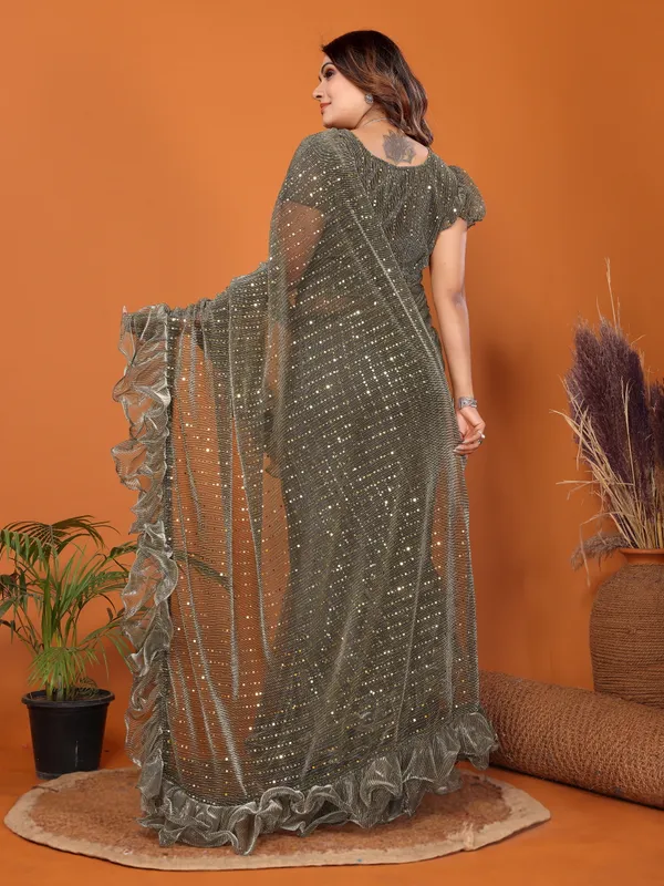Two-Tone_Ruffle_Saree_in_Portrait_Moonlight_Fabric_with_Mirror_Work_&_Crush_Detail
