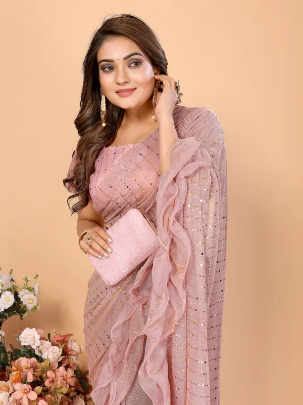 Two-Tone_Ruffle_Saree_in_Portrait_Moonlight_Fabric_with_Mirror_Work_&_Crush_Detail