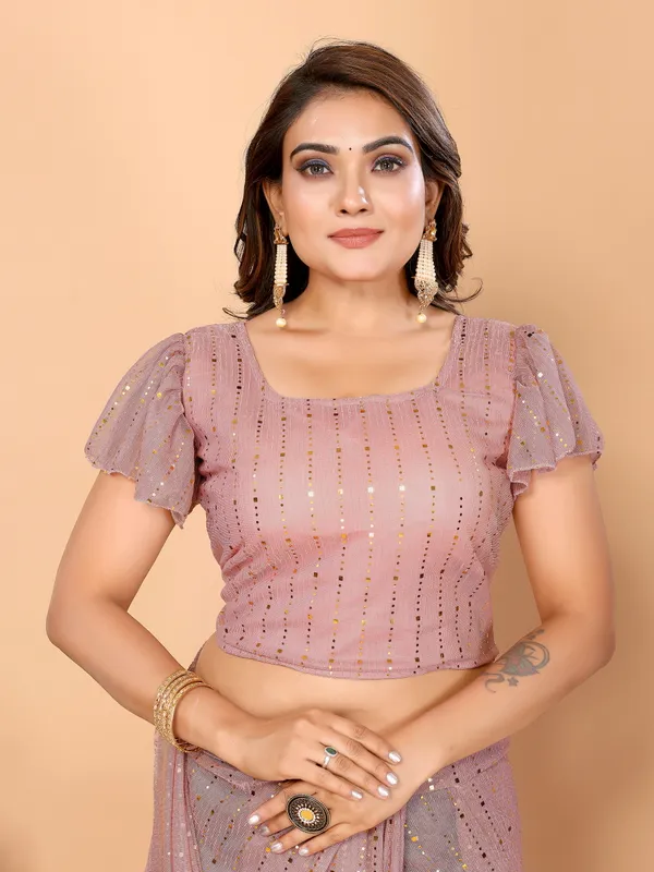 Two-Tone_Ruffle_Saree_in_Portrait_Moonlight_Fabric_with_Mirror_Work_&_Crush_Detail