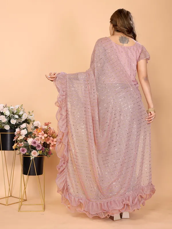 Two-Tone_Ruffle_Saree_in_Portrait_Moonlight_Fabric_with_Mirror_Work_&_Crush_Detail