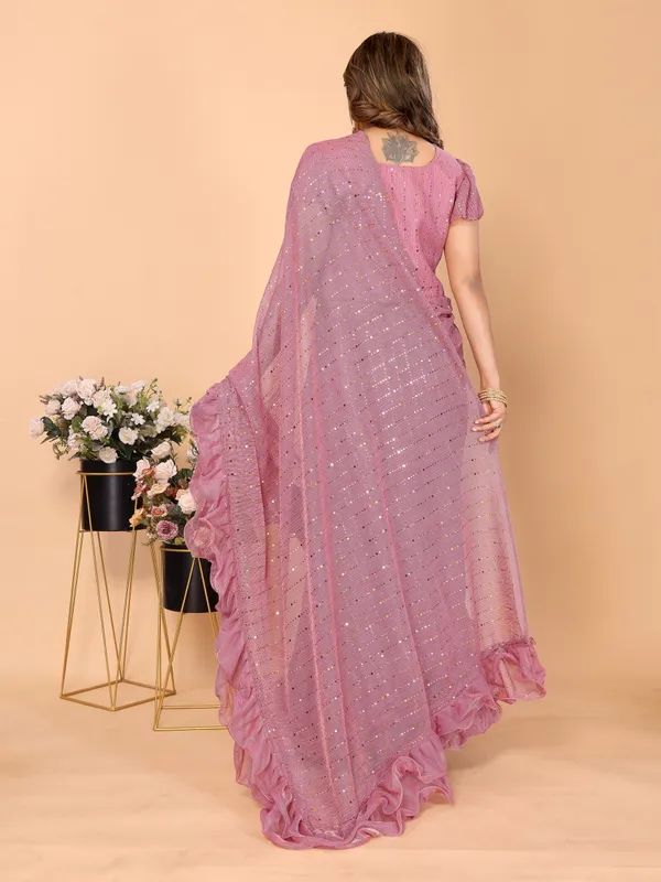 Two-Tone_Ruffle_Saree_in_Portrait_Moonlight_Fabric_with_Mirror_Work_&_Crush_Detail